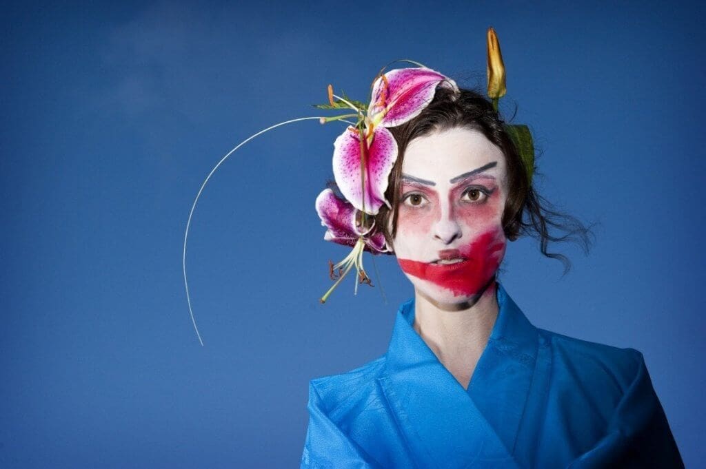 Anne Mueller as Lavinia in Kabuki-Titus