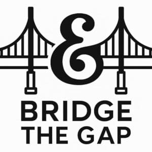 Bridge the Gap Campaign logo with the text and a bridge