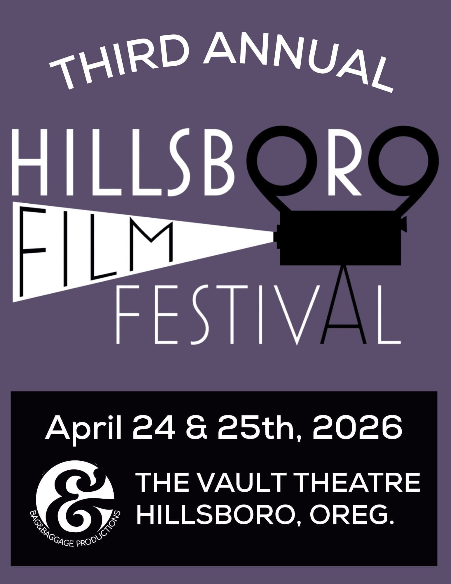 Hillsboro Film Festival main graphic with correct dates