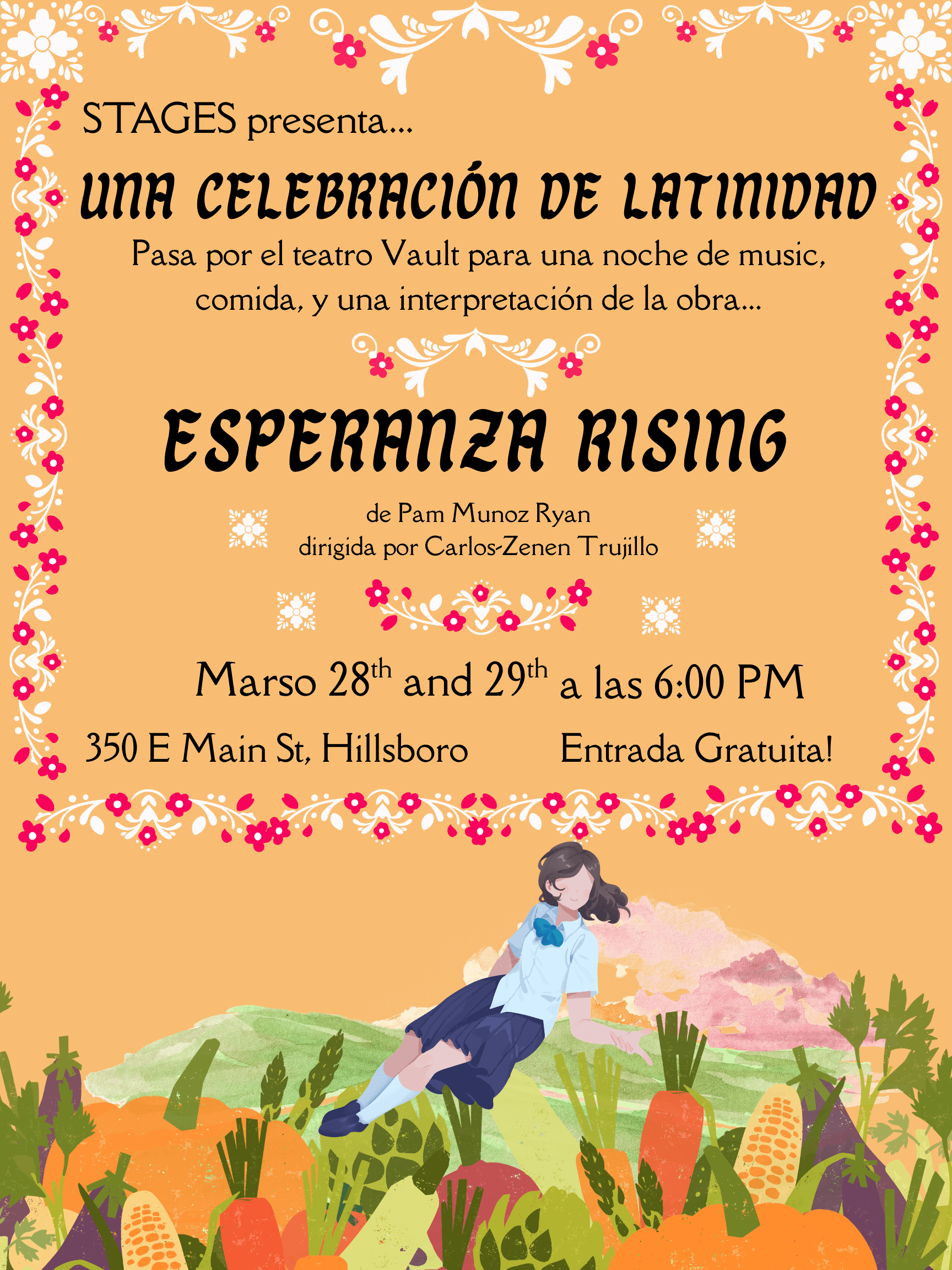 Esperanza Rising poster for STAGES - espanol Spanish version