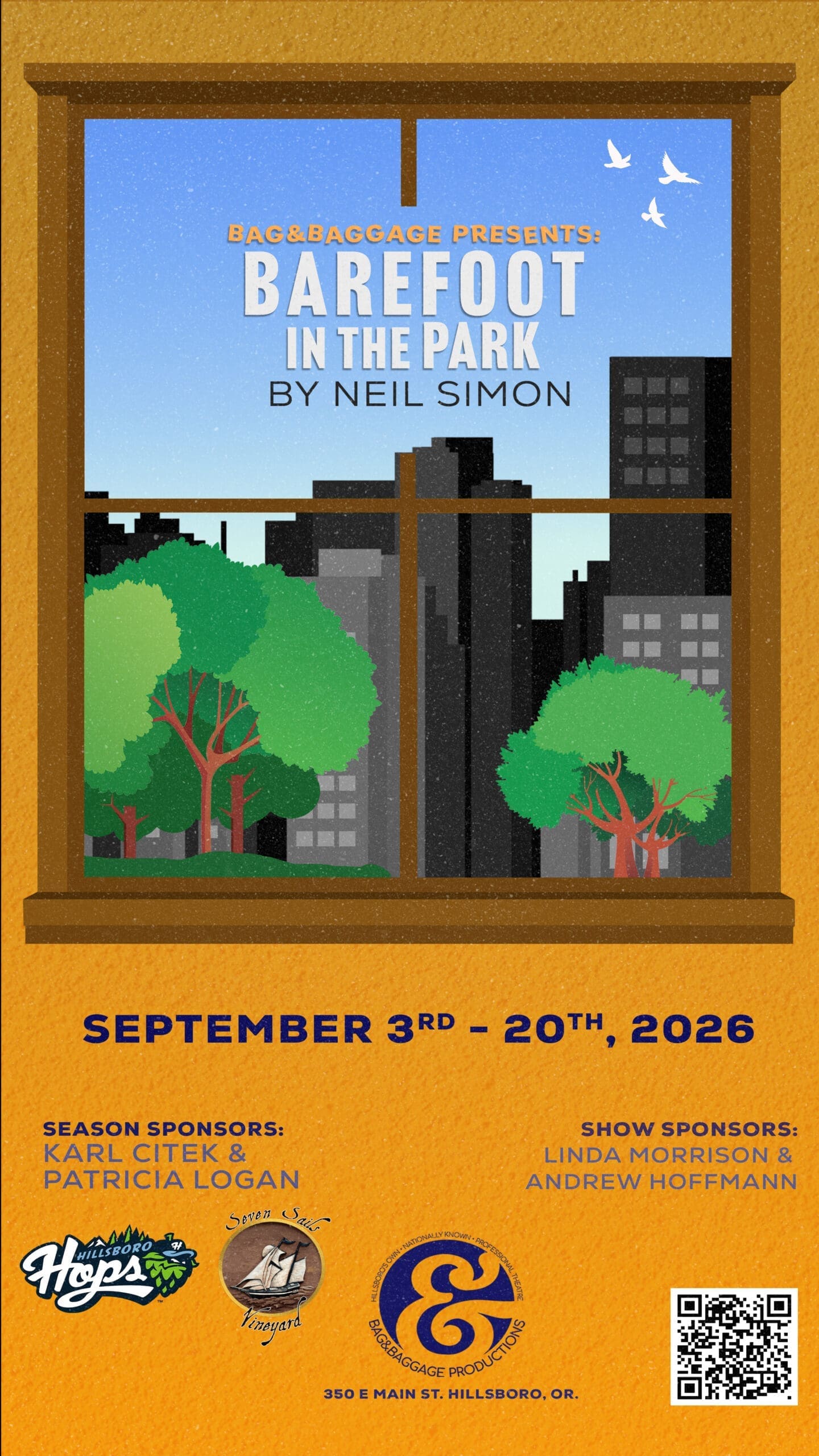 Barefoot in the Park poster 16x9 vertical 26-27 season
