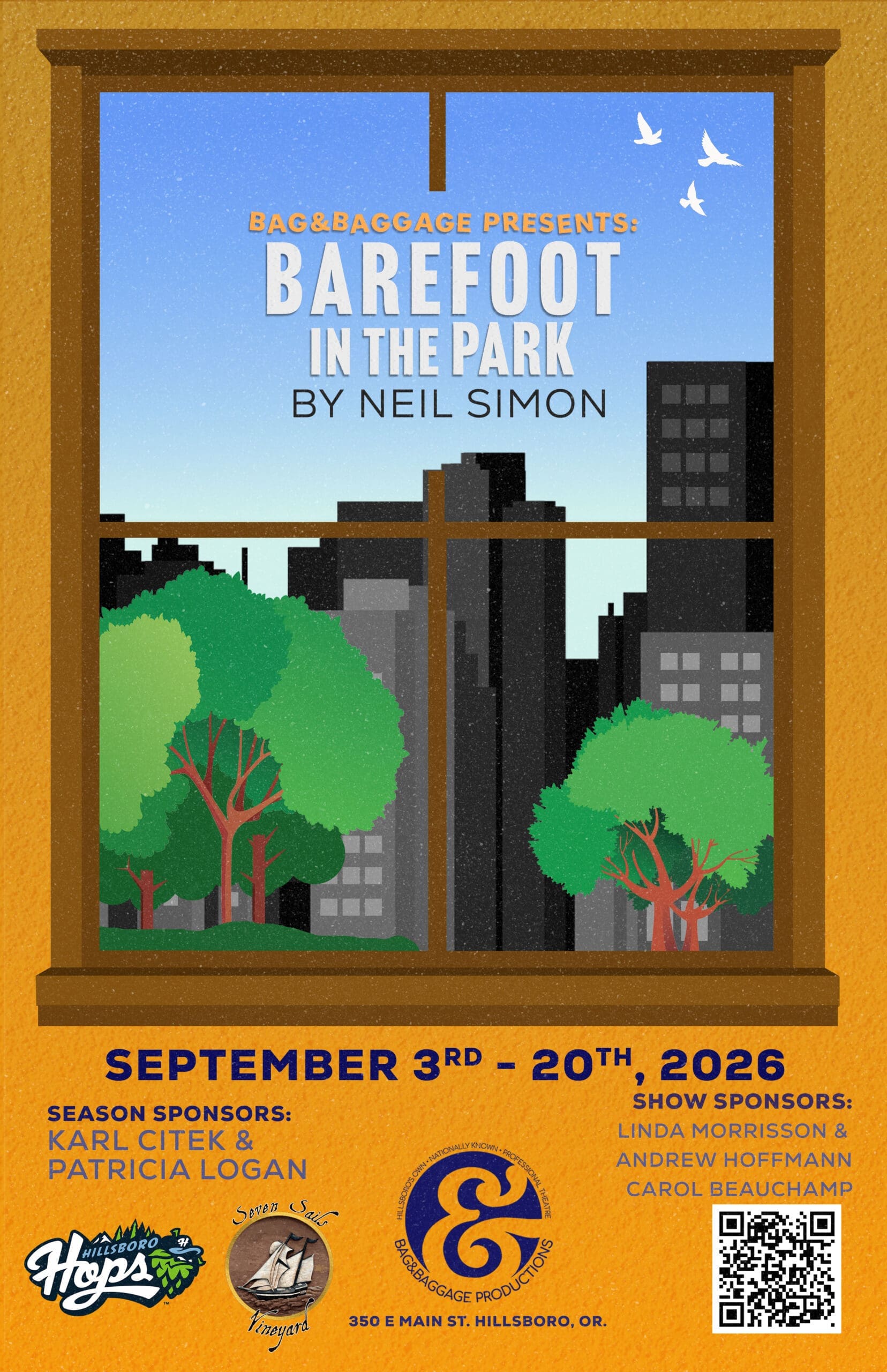 updated Barefoot in the Park poster with final sponsors